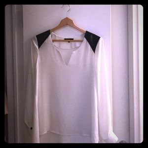 White & Black Blouse